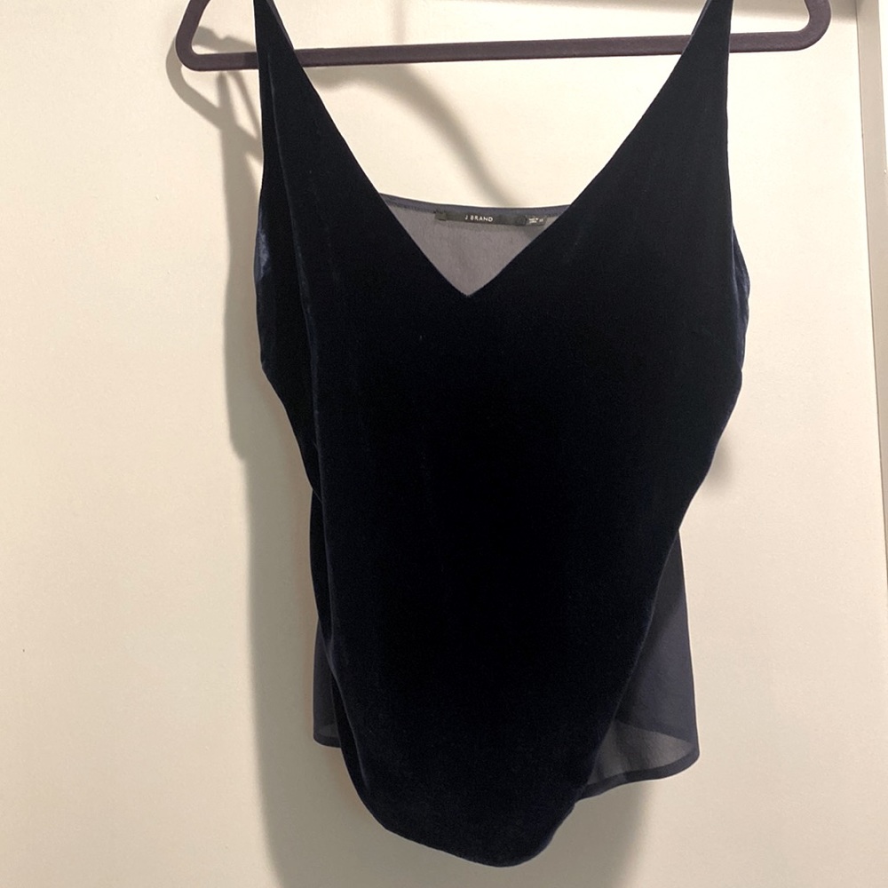 J Brand Camisole Tank Top Velvet Navy Blue Size Xs. Great Condition